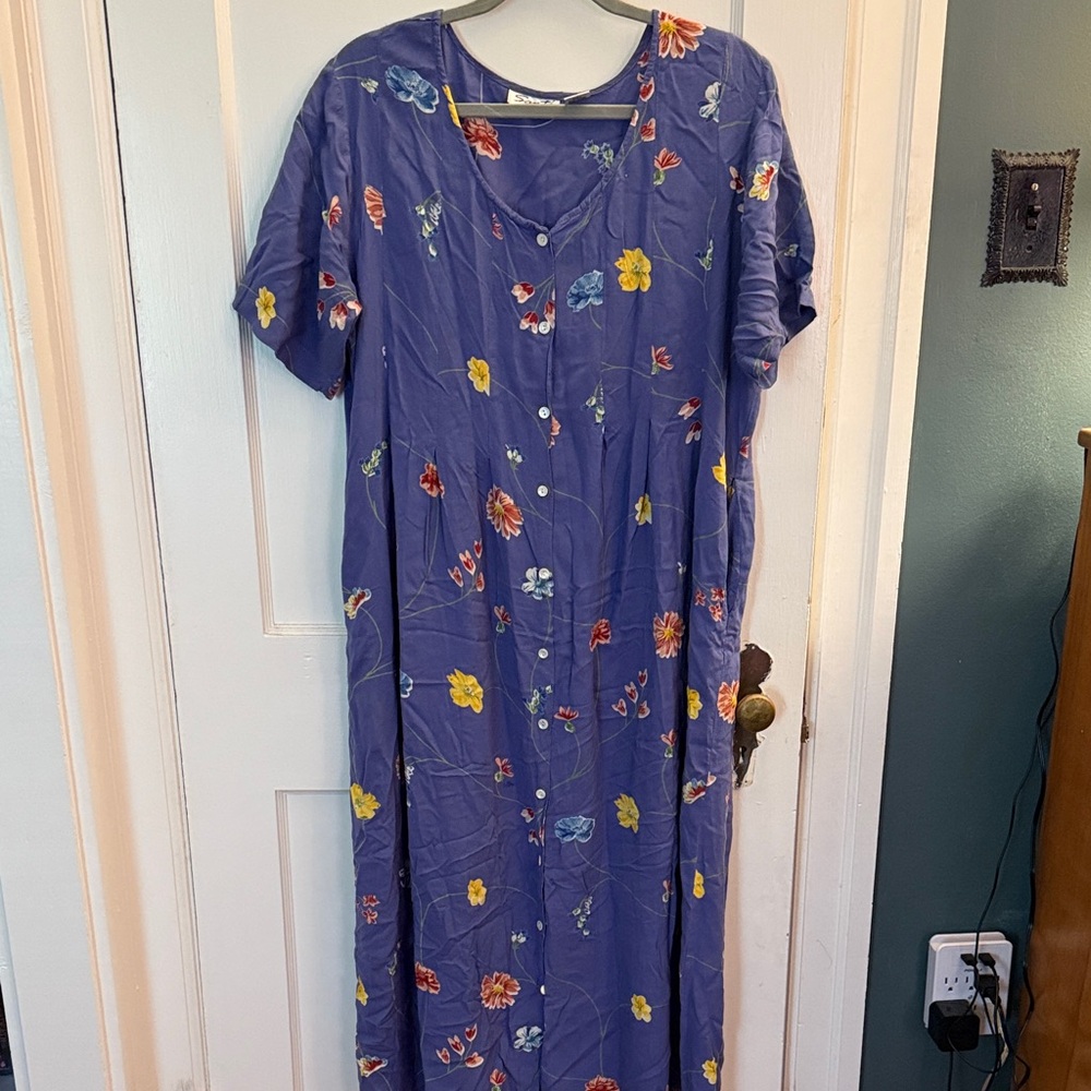 Floral Button-Up Maxi Dress
